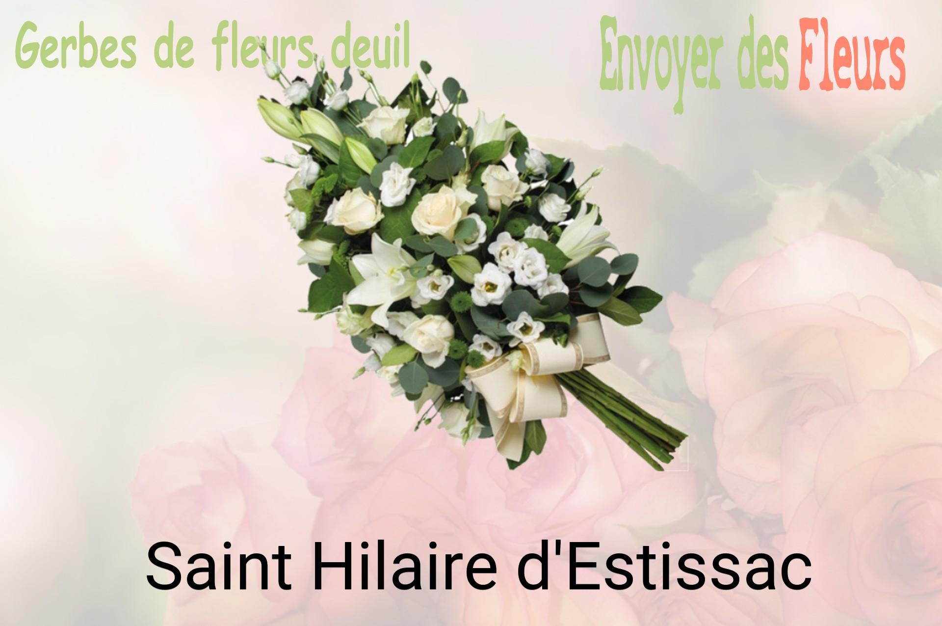 Gerbe de fleurs de deuil livrée à Saint-Hilaire-d'Estissac